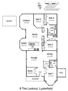 Floorplan of Homely house listing, 8 The Lookout, Lysterfield VIC 3156