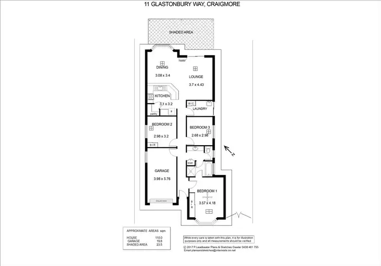 Floorplan of Homely house listing, 11 Glastonbury Way, Craigmore SA 5114