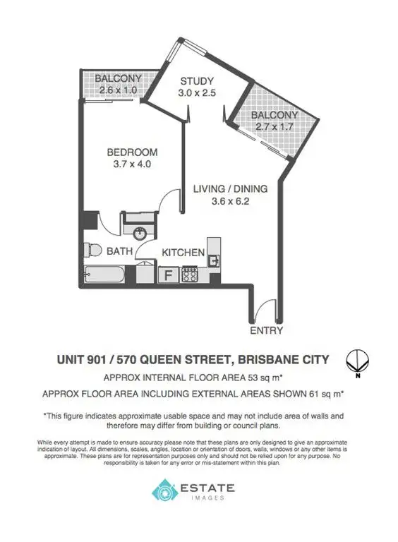 Floorplan of Homely unit listing, 901/570 Queen Street, Brisbane City QLD 4000