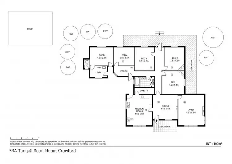 Floorplan of Homely rural property listing, 58A Tungali Road, Mount Crawford SA 5351
