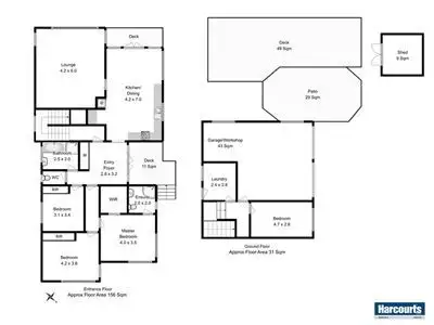 Floorplan of Homely house listing, 153 Malunna Road, Lindisfarne TAS 7015