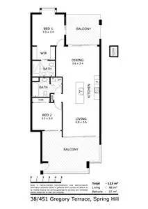 Floorplan of Homely unit listing, 38/451 Gregory Terrace, Spring Hill QLD