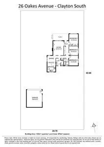 Floorplan of Homely house listing, 26 Oakes Avenue, Clayton South VIC 3169