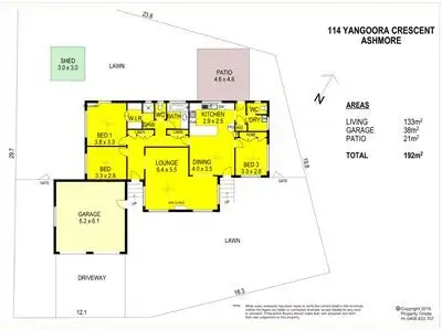 Floorplan of Homely house listing, 114 Yangoora Crescent, Ashmore QLD 4214