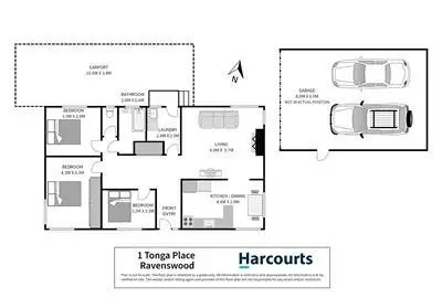 Floorplan of Homely house listing, 1 Tonga Place, Ravenswood TAS 7250