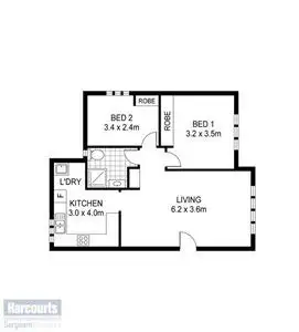Floorplan of Homely unit listing, 24/66 Festival Court, Salisbury SA 5108