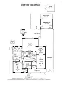 Floorplan of Homely house listing, 33 Laffers Crescent, Reynella SA 5161