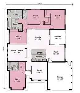 Floorplan of Homely house listing, 42 Thomas Wedge Drive, Wangaratta VIC 3677