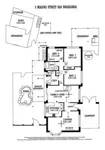 Floorplan of Homely house listing, 3 Malpas Street, Old Noarlunga SA 5168