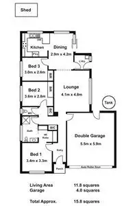 Floorplan of Homely unit listing, 2/10 Kingfisher Court, Hastings VIC 3915