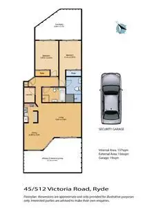 Floorplan of Homely unit listing, 45/512 Victoria Road, Ryde NSW 2112