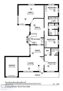 Floorplan of Homely house listing, 8 Hannah Road, Munno Para West SA 5115