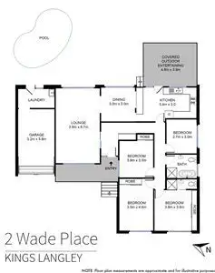 Floorplan of Homely house listing, 2 Wade Place, Kings Langley NSW 2147