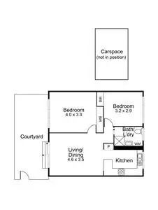 Floorplan of Homely unit listing, 1/123 Shaftesbury Pde, Thornbury VIC 3071