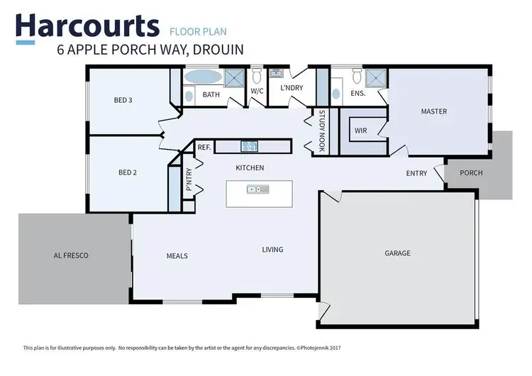 Floorplan of Homely house listing, 6 Appleporch Way, Drouin VIC 3818