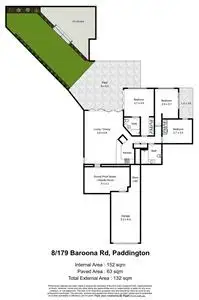 Floorplan of Homely unit listing, 8/179 Baroona Rd, Paddington QLD 4064