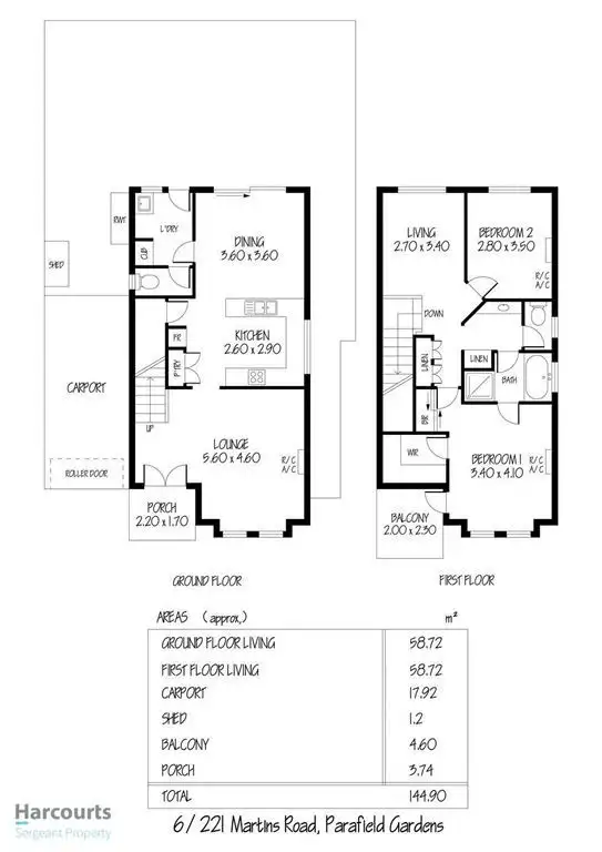 Floorplan of Homely townhouse listing, Unit 6/221 Martins Road, Parafield Gardens SA 5107