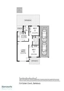 Floorplan of Homely unit listing, 7/4 Dylan Court, Salisbury SA 5108