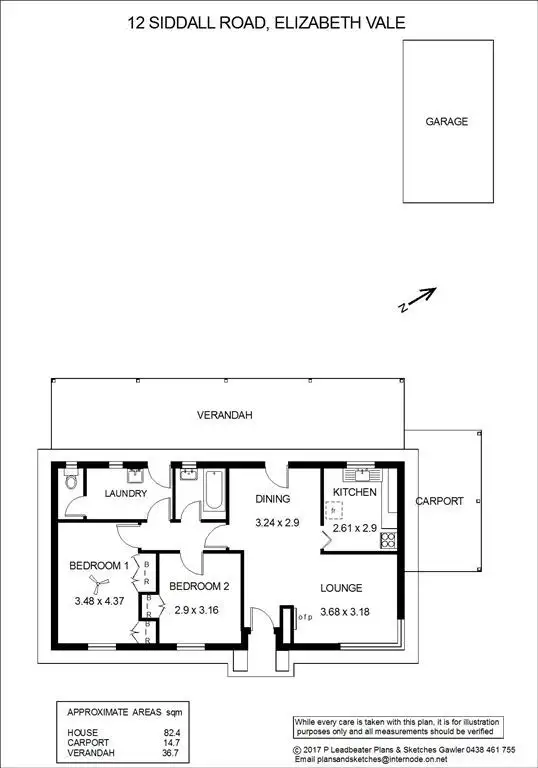 Floorplan of Homely house listing, 12 Siddall Road, Elizabeth Vale SA 5112