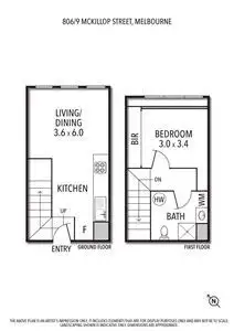 Floorplan of Homely apartment listing, 806/9 McKillop Street, Melbourne VIC 3000