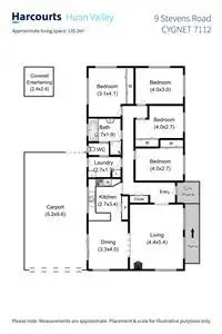 Floorplan of Homely house listing, 9 Stevens Road, Cygnet TAS 7112