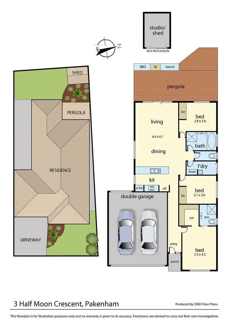 Floorplan of Homely house listing, 3 Half Moon Crescent, Pakenham VIC 3810