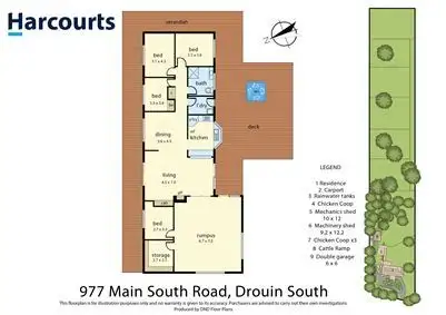 Floorplan of Homely rural property listing, 977 Main South Road, Drouin South VIC 3818