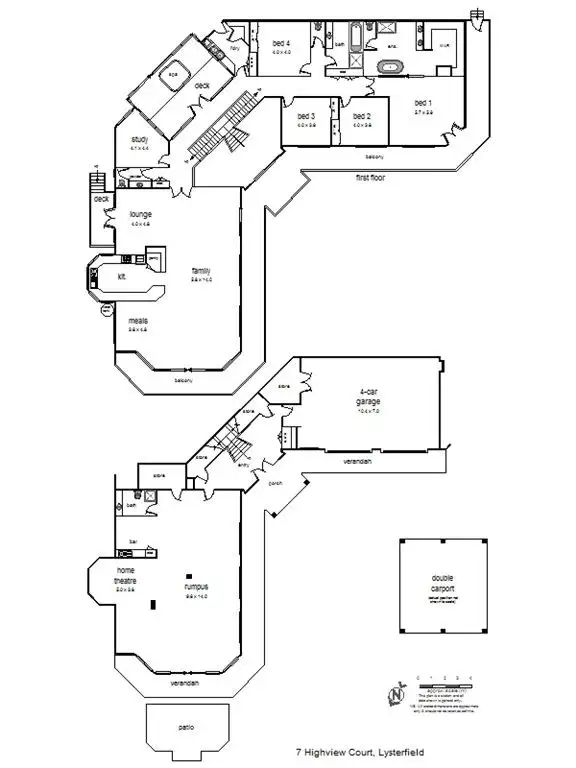 Floorplan of Homely house listing, 7 Highview Court, Lysterfield VIC 3156