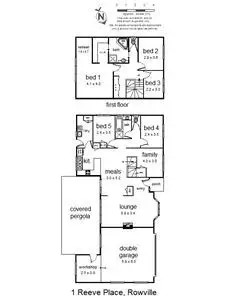 Floorplan of Homely house listing, 1 Reeve Place, Rowville VIC 3178