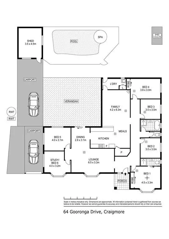 Floorplan of Homely house listing, 64 Gooronga Drive, Craigmore SA 5114