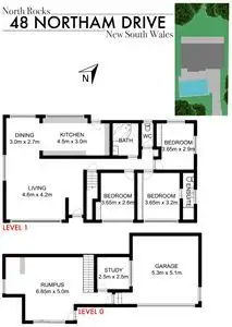 Floorplan of Homely house listing, 48 Northam Drive, North Rocks NSW 2151
