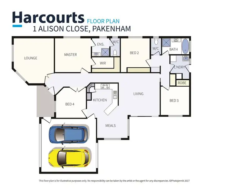 Floorplan of Homely house listing, 1 Alison Close, Pakenham VIC 3810