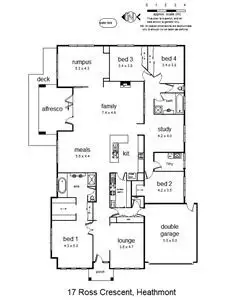 Floorplan of Homely house listing, 17 Ross Crescent, Heathmont VIC 3135