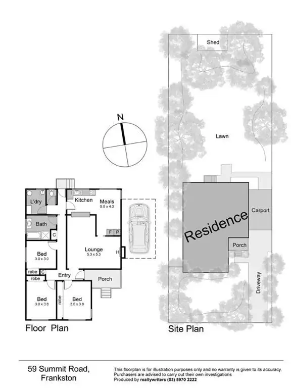 Floorplan of Homely house listing, 59 Summit Road, Frankston VIC 3199