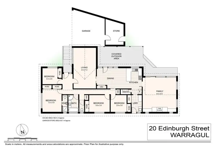Floorplan of Homely house listing, 20 Edinburgh Street, Warragul VIC 3820