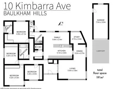 Floorplan of Homely house listing, 10 Kimbarra Avenue, Baulkham Hills NSW 2153