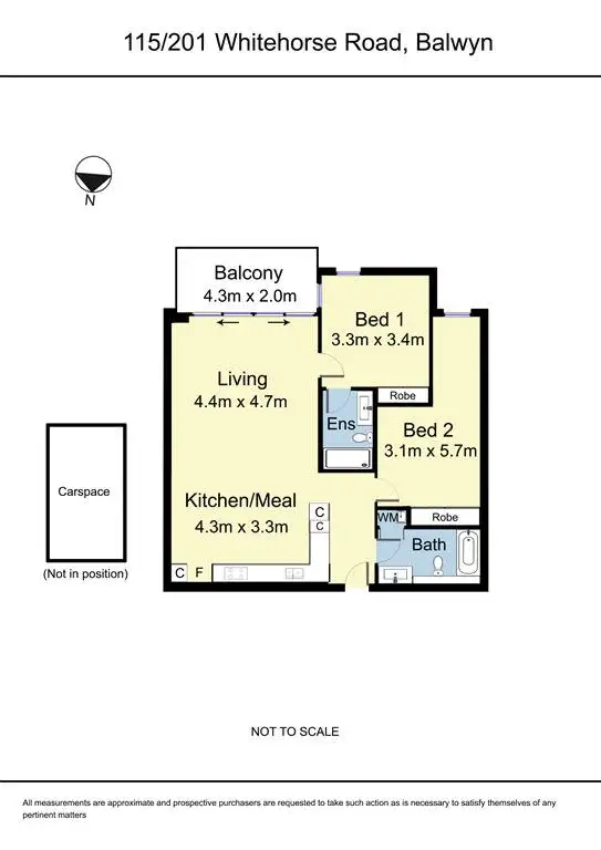 Floorplan of Homely apartment listing, 115/201 Whitehorse Road, Balwyn VIC 3103