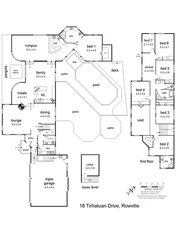 Floorplan of Homely house listing, 16 Tirhatuan Drive, Rowville VIC 3178
