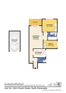 Floorplan of Homely apartment listing, 54/504 Church Street, North Parramatta NSW 2151