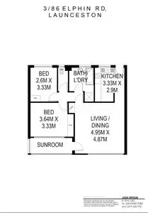 Floorplan of Homely apartment listing, 3/86 Elphin Road, Launceston TAS 7250