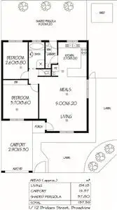 Floorplan of Homely unit listing, 1/12 Bridges Street, Broadview SA 5083