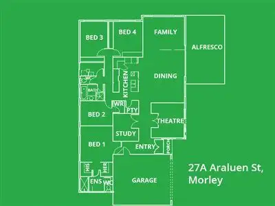 Floorplan of Homely house listing, 27A Araluen Street, Morley WA 6062