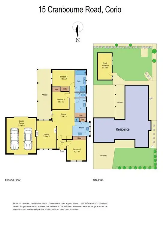 Floorplan of Homely house listing, 15 Cranbourne Road, Corio VIC 3214