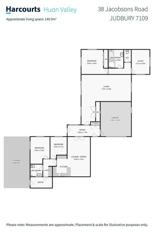 Floorplan of Homely house listing, 38 Jacobsons Road, Judbury TAS 7109