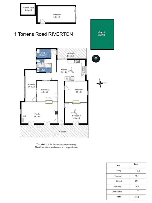 Floorplan of Homely house listing, 1 Torrens Road, Riverton SA 5412