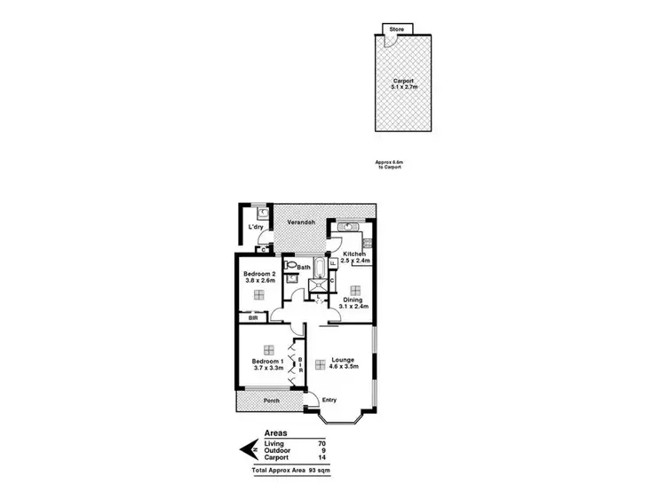 Floorplan of Homely unit listing, 1c Collyer Court, Linden Park SA 5065