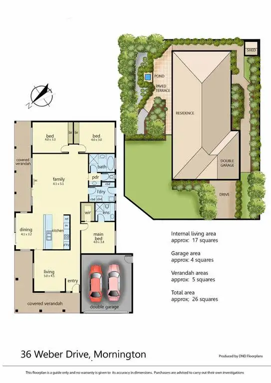 Floorplan of Homely house listing, 36 Weber Drive, Mornington VIC 3931