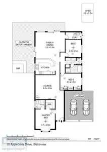 Floorplan of Homely house listing, 10 Applecross Drive, Blakeview SA 5114