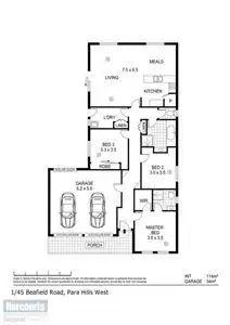 Floorplan of Homely house listing, 1/45 Beafield Road, Para Hills SA 5096