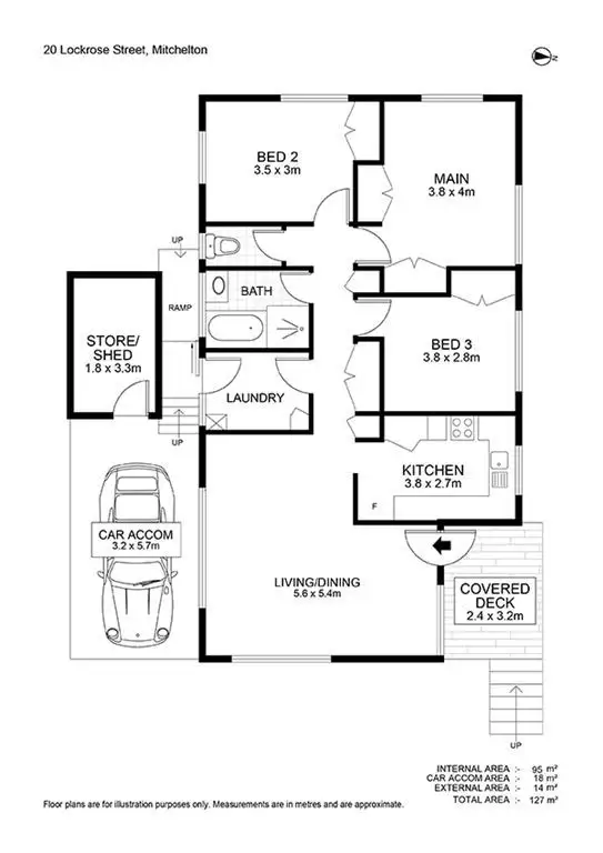 Floorplan of Homely house listing, 20 Lockrose Street, Mitchelton QLD 4053